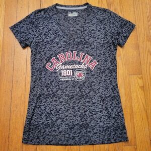 Under Armour Carolina Gamecocks V Neck Tee S Heatgear Gray Camo Burnout Football